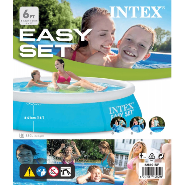 Бассейн надувной INTEX Easy Set, 28101, 183 х 51 см