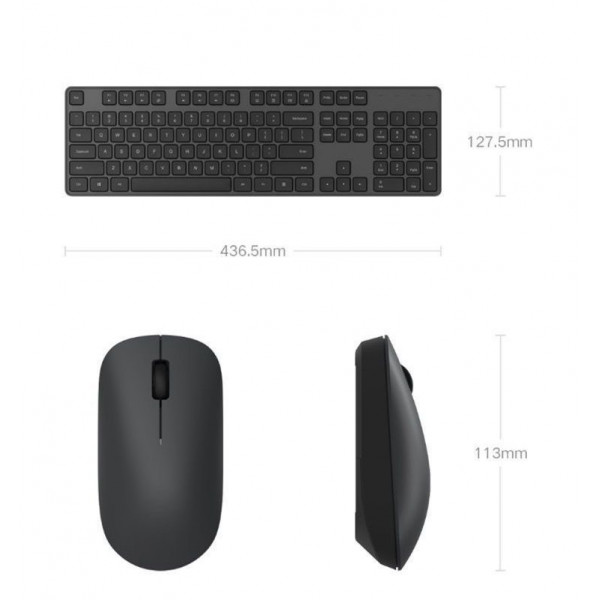 Клавиатура и мышь Xiaomi Mi Wireless Keyboard and Mouse 2 (черный)