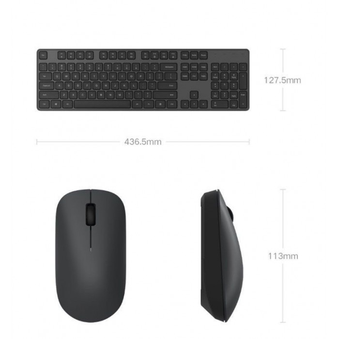 Клавиатура и мышь Xiaomi Mi Wireless Keyboard and Mouse 2 (черный) - 4