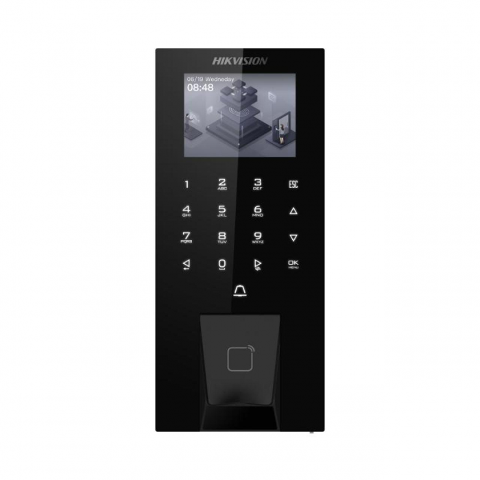 Терминал доступа c распознованием отпечатков пальцев Hikvision DS-K1T807MBFWX-E1