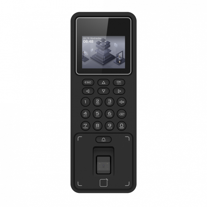 Терминал доступа c распознованием отпечатков пальцев Hikvision DS-K1T808MFWX
