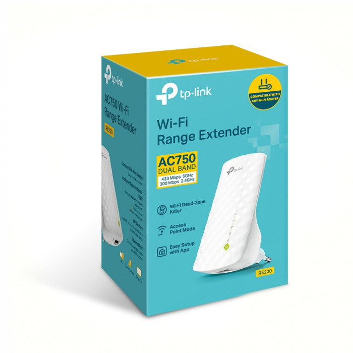 Wi-Fi Усилитель сигнала TP-Link RE220 AC750 - 3