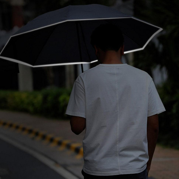 Зонт Xiaomi KongGu Reverse Ten Bone Automatic Lighting Umbrella с фонариком (чёрный)