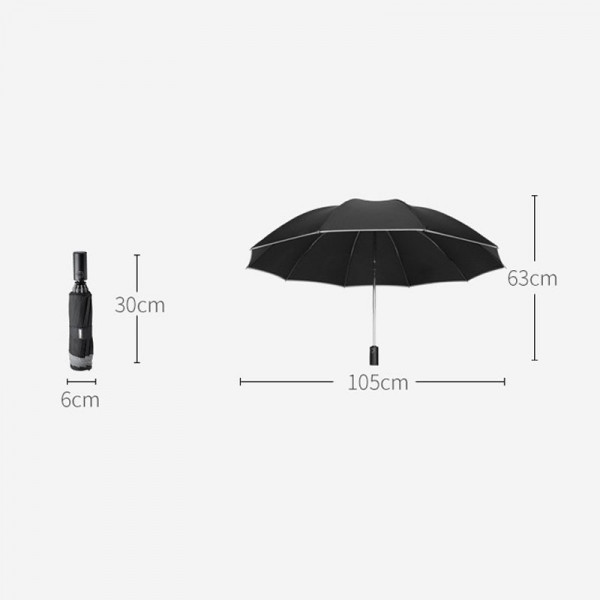 Автоматический зонт Xiaomi Zuodu Automatic Umbrella LED (чёрный)