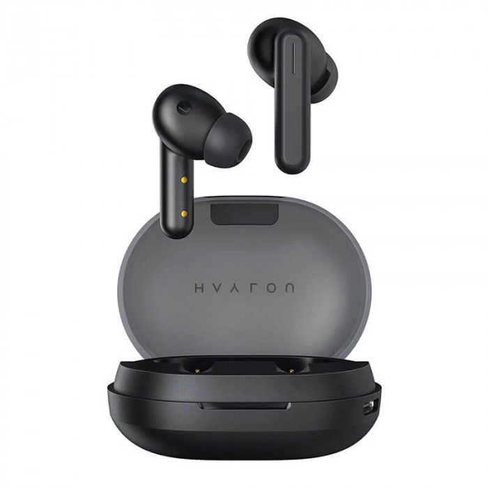 Беспроводные наушники Xiaomi Haylou GT7 (чёрный, прозрач. крышка)