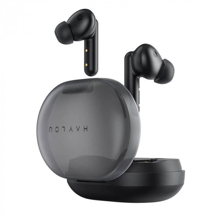 Беспроводные наушники Xiaomi Haylou GT7 (чёрный, прозрач. крышка) - 2