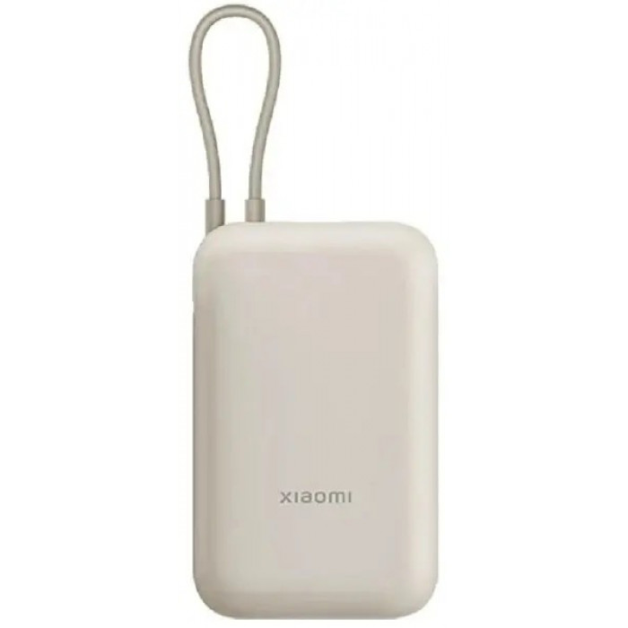 Внешний аккумулятор Xiaomi Power Bank со встроенным кабелем (10000 mAh, белый, P15ZM)