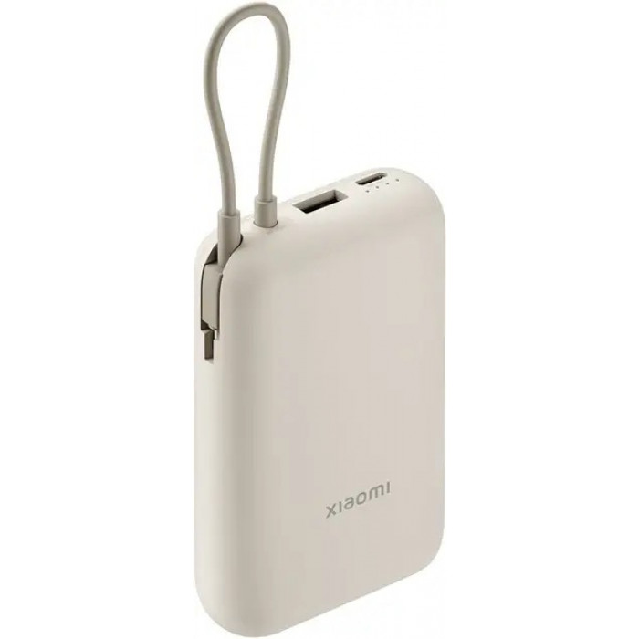 Внешний аккумулятор Xiaomi Power Bank со встроенным кабелем (10000 mAh, белый, P15ZM) - 3