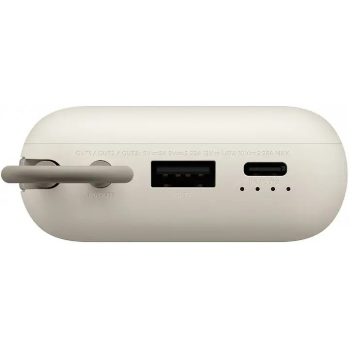 Внешний аккумулятор Xiaomi Power Bank со встроенным кабелем (10000 mAh, белый, P15ZM) - 4