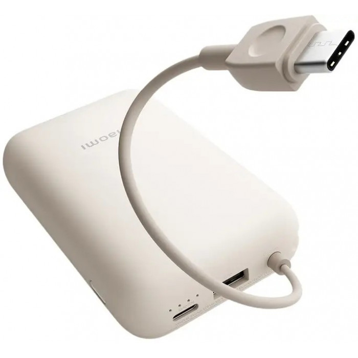Внешний аккумулятор Xiaomi Power Bank со встроенным кабелем (10000 mAh, белый, P15ZM) - 5