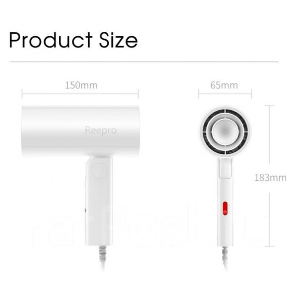 Фен для волос Xiaomi Reepro Mini Power Generation Hair Dryer (RP-HC04, белый)