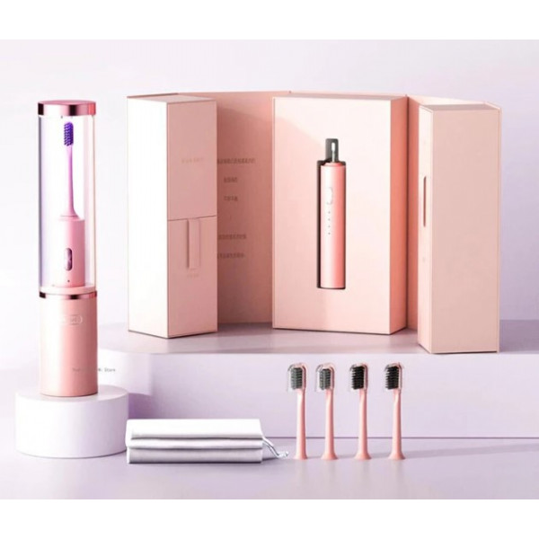 Электрическая зубная щетка со стерилизатором Xiaomi T-Flash UV Sterilization Toothbrush Pink (Q-05, розовый)