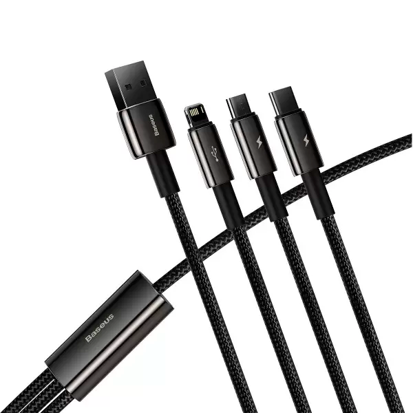 Мультифункциональный кабель Baseus 3в1 Fast Charging Cable (черный)