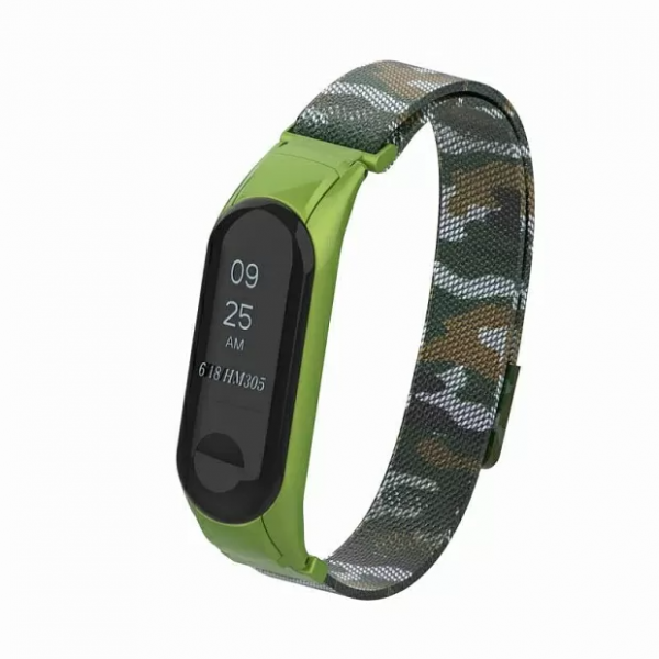 Металлический ремешок для Xiaomi Mi Band 4 (Army)