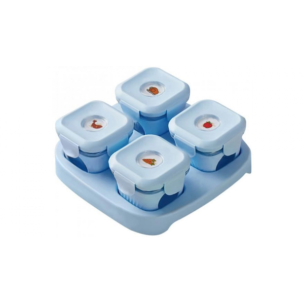 Детский контейнер для еды Xiaomi Kalar Food Box (4шт, синий)