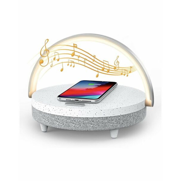 Колонка с функцией беспроводной зарядки EZVALO Wireless Charger Music Lamp (белый)